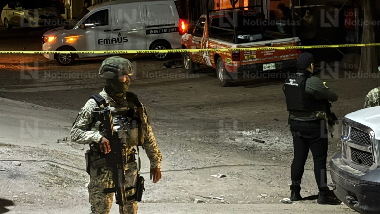 Ejército resguarda la escena del crimen