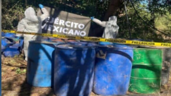 Ejército aseguró 6 áreas de concentración de materiales químicos en Culiacán, Cosalá y Mocorito
