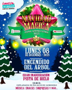 Encendido de árbol en Culiacán 2025