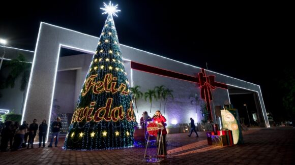 ¿Ya lo viste? Guasave, Sinaloa, se viste de Navidad con el encendido del árbol y las luces en el Héroes