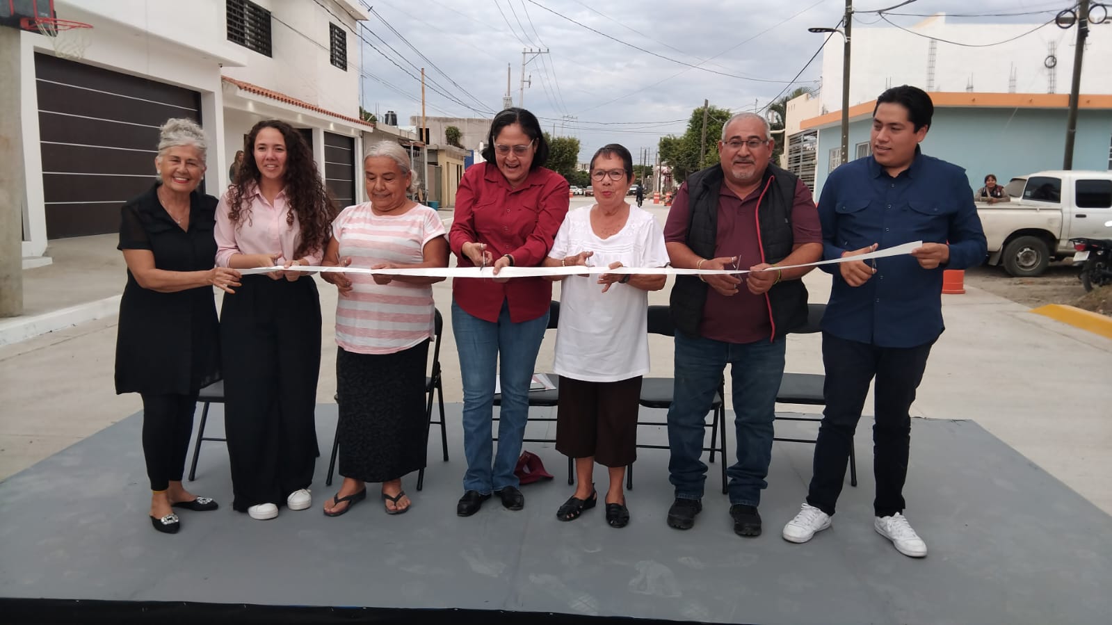 Entrega de calles pavimentadas en Mazatlán, Sinaloa