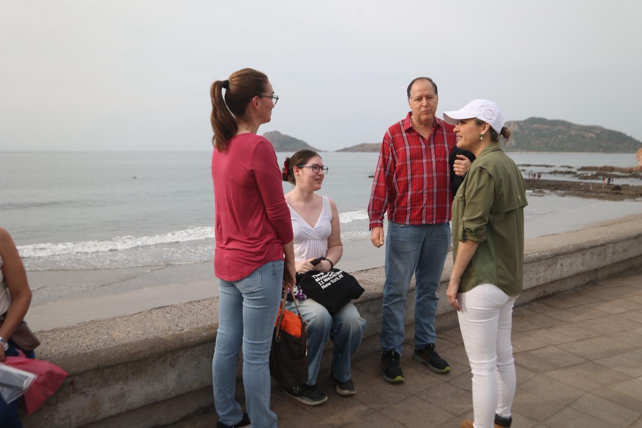 Supervisa Estrella Palacios preparativos de la Gran Fiesta de Fin de Año en el Malecón de Mazatlán