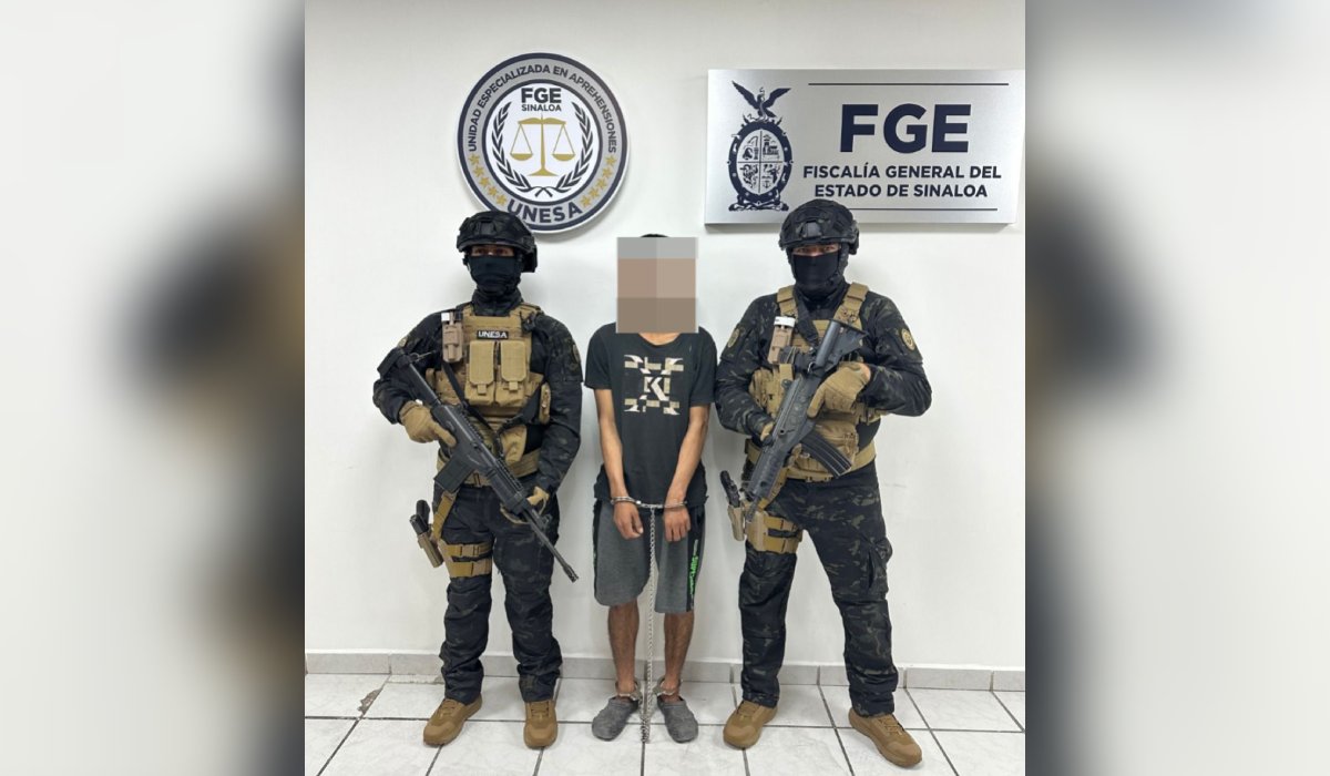 Feminicida detenido en Aguaruto, Culiacán, Sin.