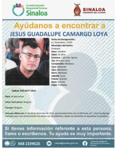 Jesús Guadalupe, activista desaparecido en Guasave