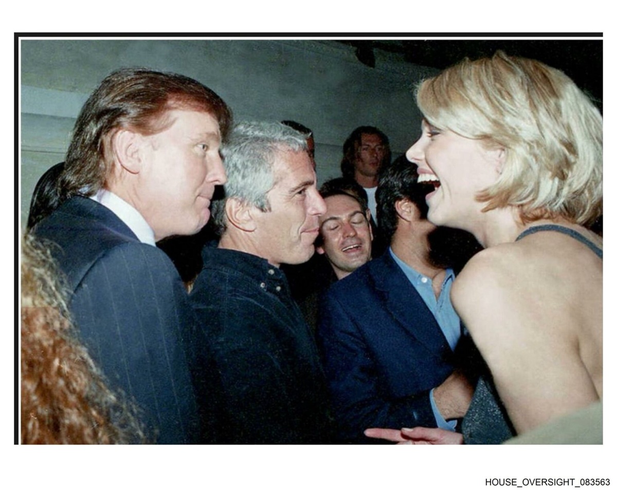 Donald Trump en casa de Jeffrey Epstein