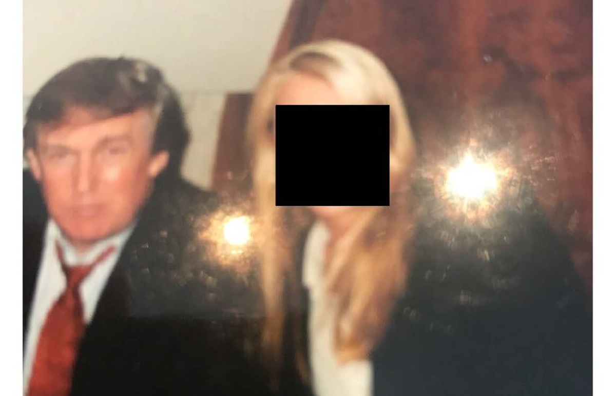 Donald Trump en casa de Jeffrey Epstein