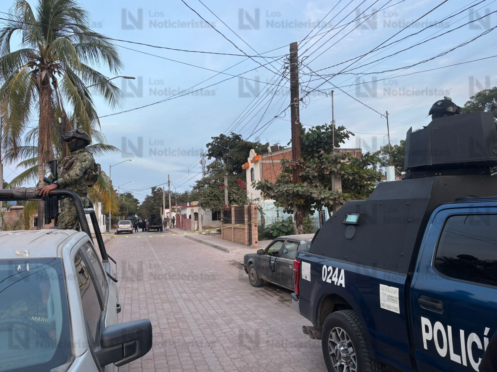 Fuerte operativo tras balacera en San Pedro, Navolato