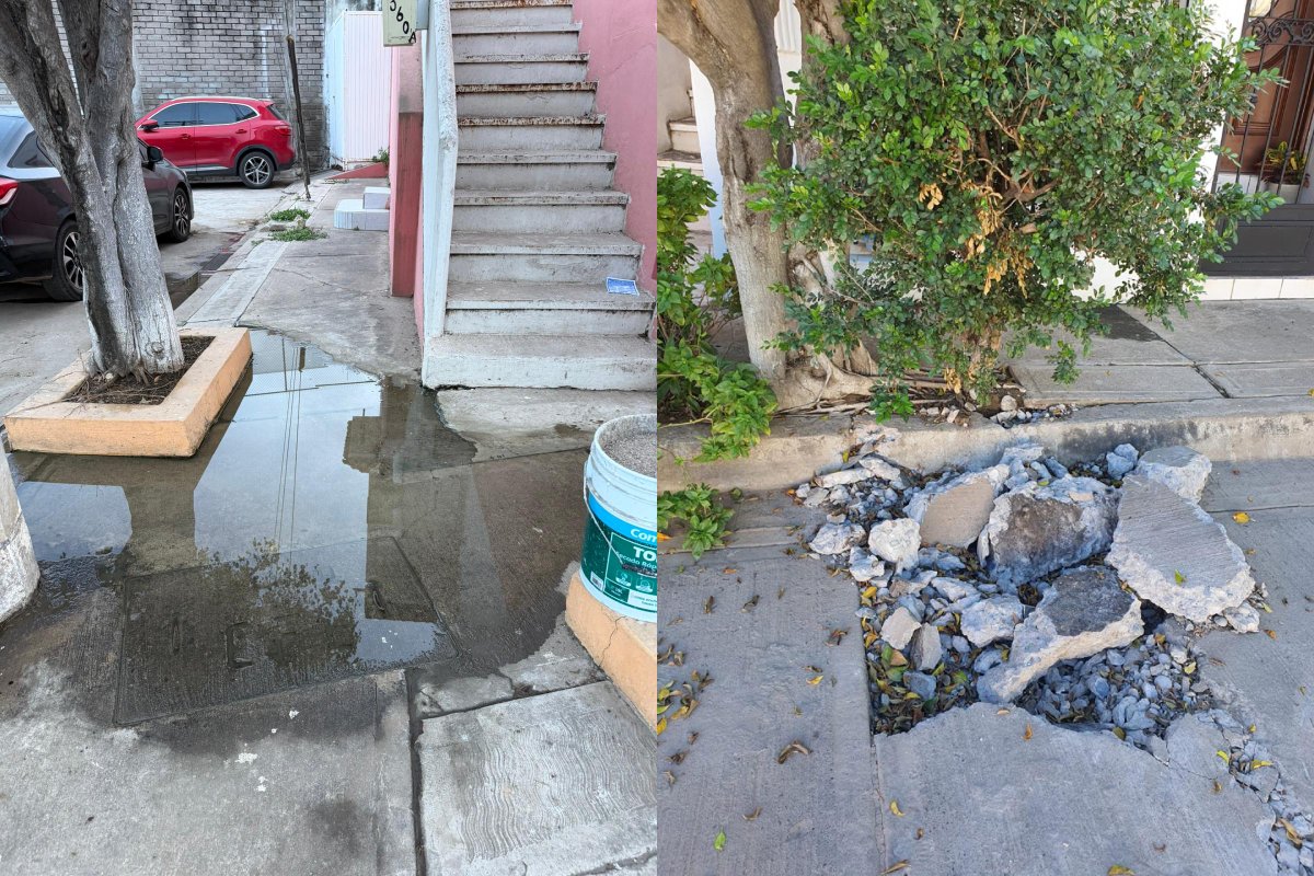 Fugas de aguas negras en el Infonavit Alarcón de Mazatlán