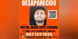 Héctor Javier desaparecido en 2014 en Guamúchil