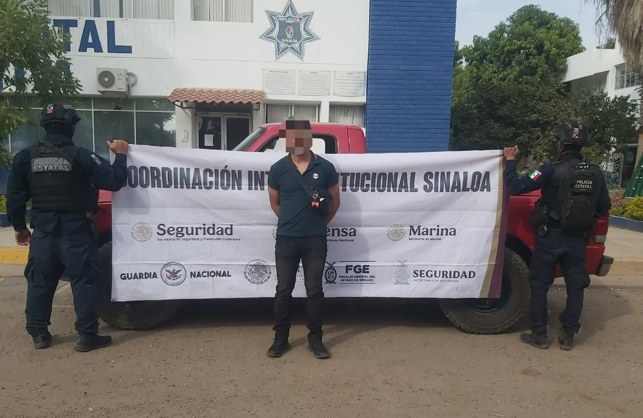 Hombre detenido en Culiacán, Sinaloa