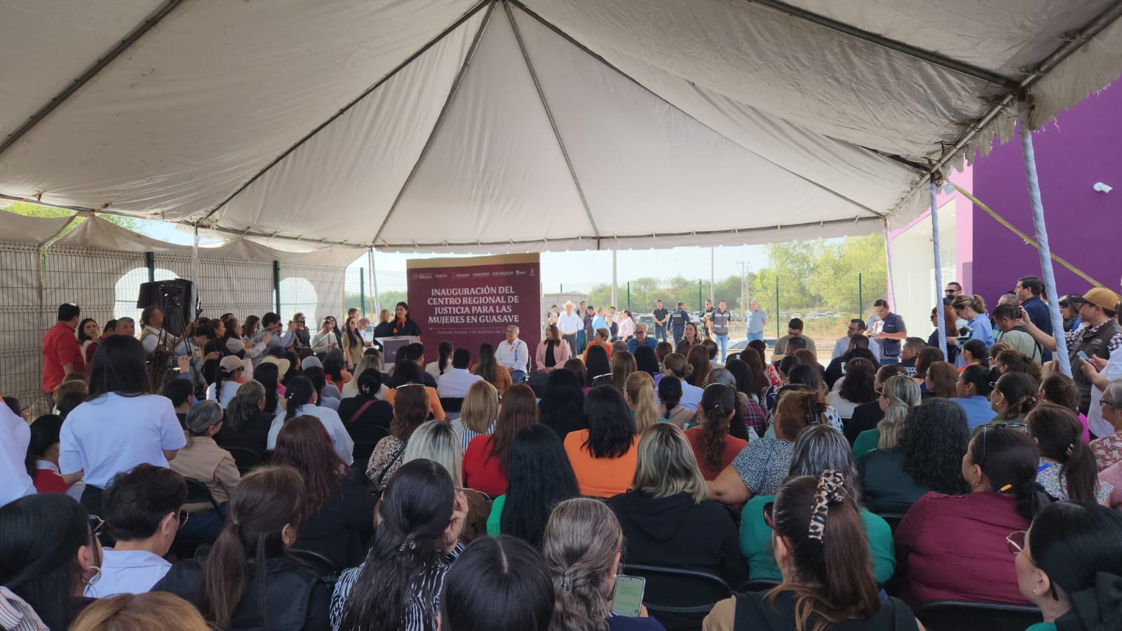 inauguración del cuarto centro de justicia para las mujeres en Guasave