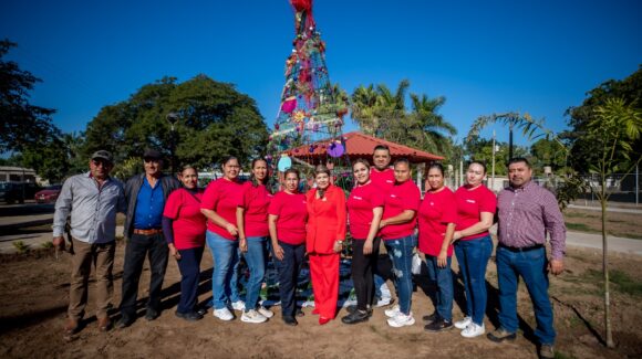 Habitantes de El Sacrificio, Guasave, Sinaloa, tienen parque nuevo para la Navidad