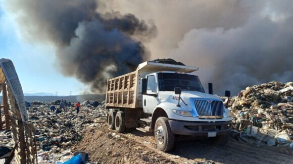 Se registra incendio en el basurón de Culiacán, Sinaloa; Bomberos y PC ya trabajan para sofocarlo