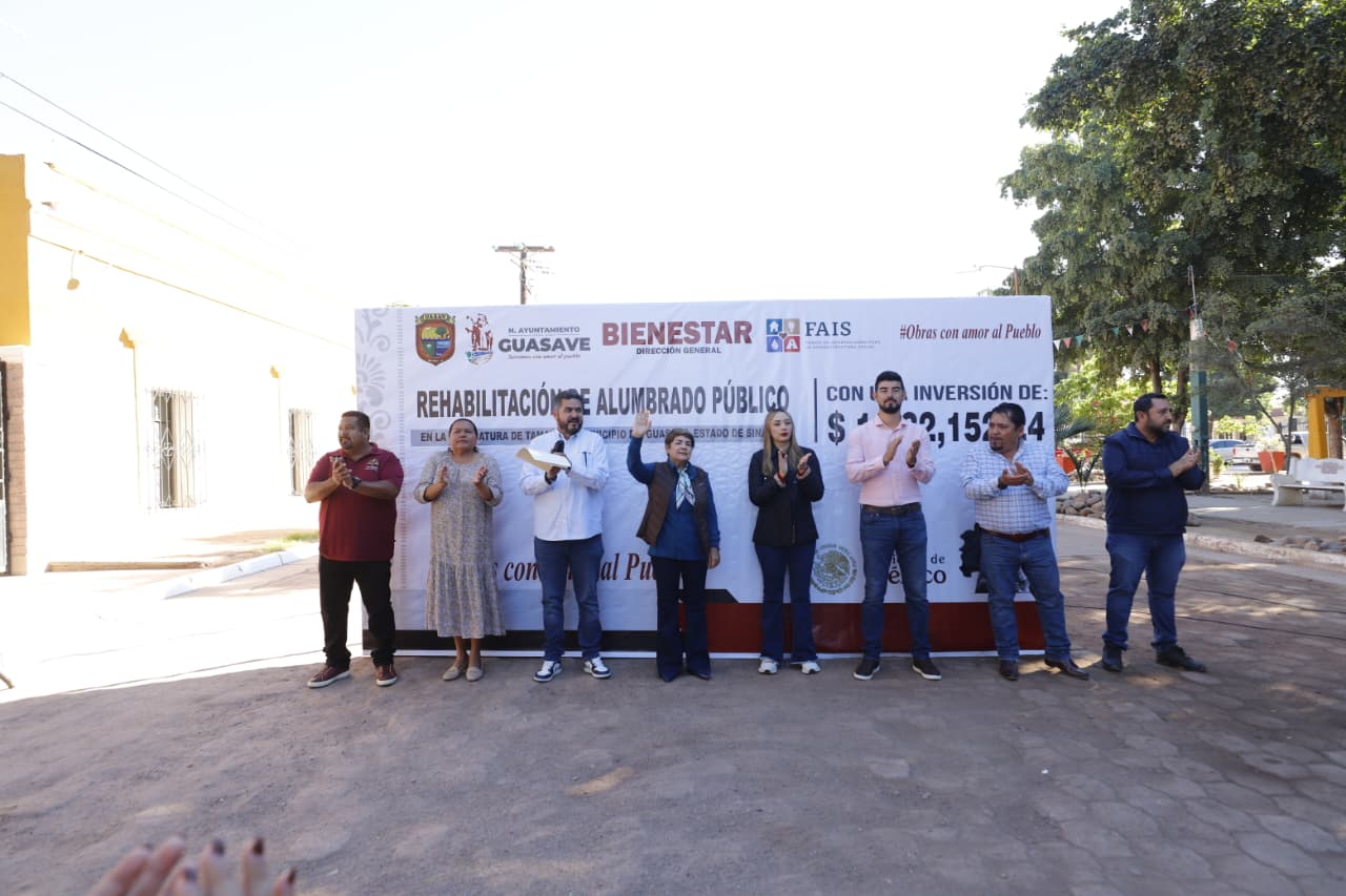 Inician obras de alumbrado público y rehabilitación de planta potabilizadora en comunidades de Guasave