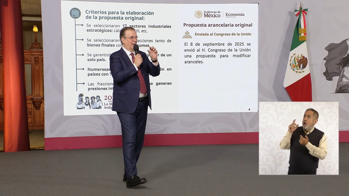 Marcelo Ebrard en conferencia 'mañanera'