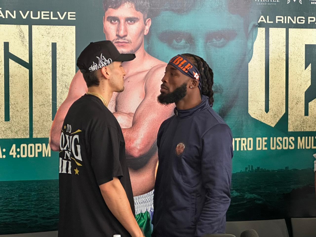 Marco Verde y Raphael Igbokwe en rueda de prensa en Mazatlán