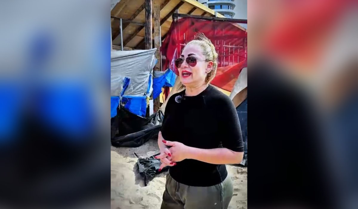 Maribel Chollet denuncia construcción de palapa no permitida en playas de Mazatlán