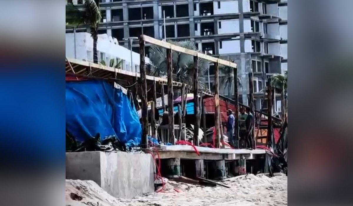 Maribel Chollet denuncia construcción de palapa no permitida en playas de Mazatlán