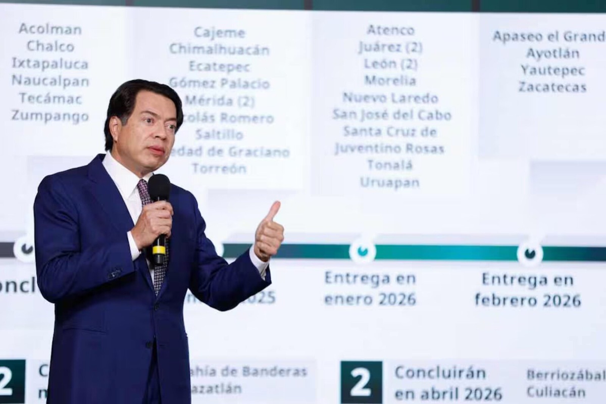 Mario Delgado en conferencia 'mañanera'