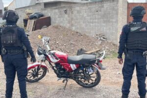 Moto asegurada en Culiacán, Sinaloa