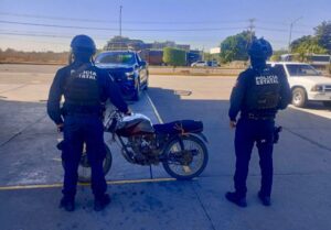 Motocicleta asegurada en Culiacán, Sinaloa