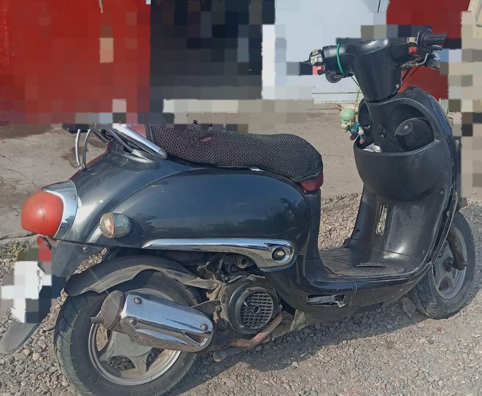 motocicleta robada y recuperada
