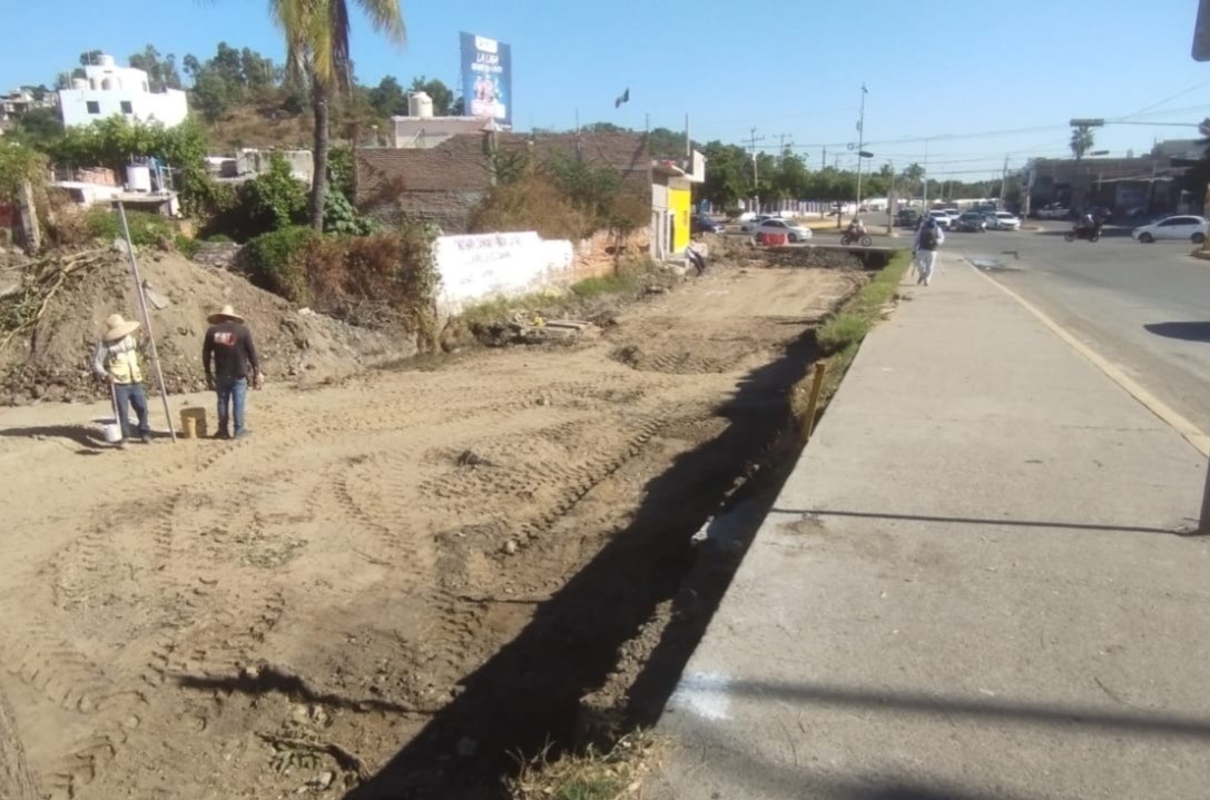Obra de drenaje en la colonia Benito Juárez de Mazatlán, Sin.