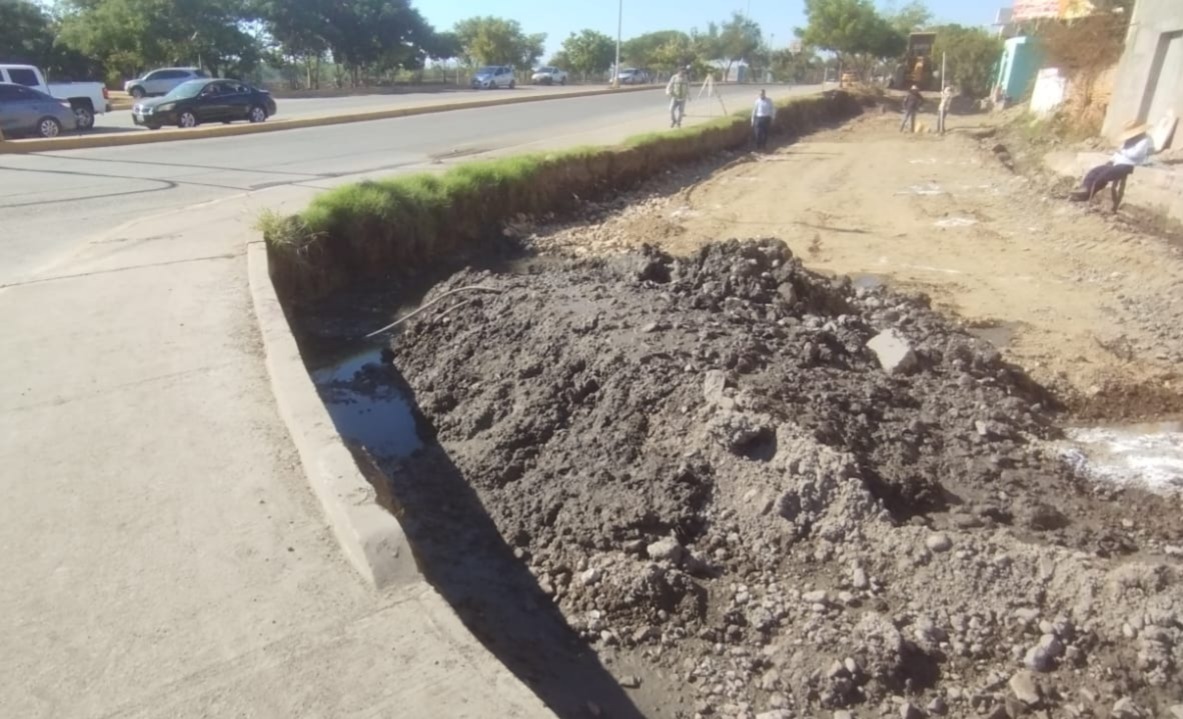 Obra de drenaje en la colonia Benito Juárez de Mazatlán, Sin.