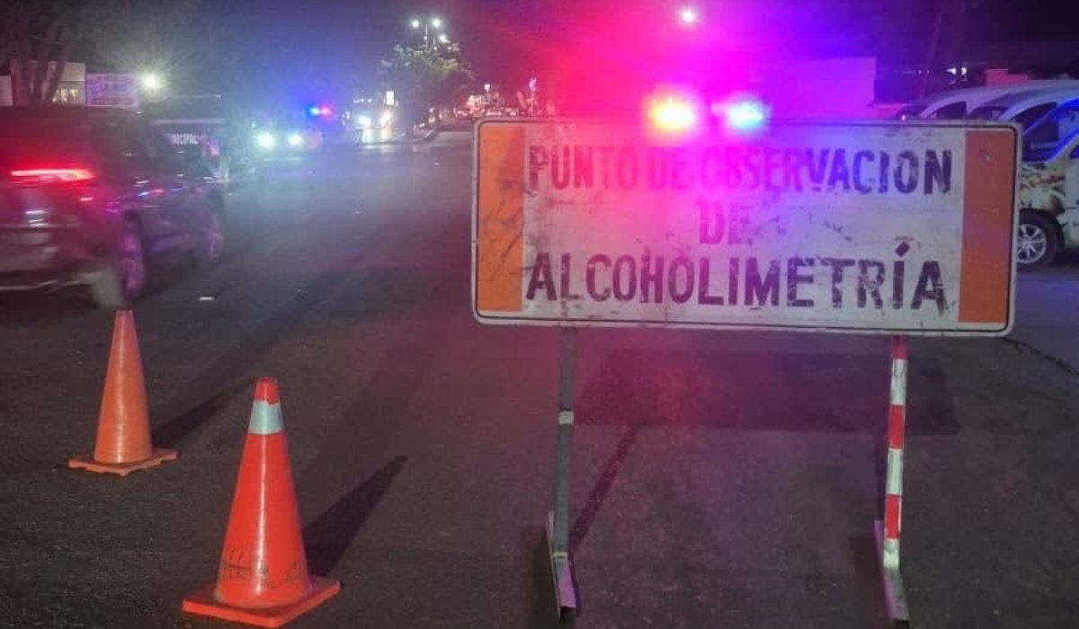 Operativo de alcoholímetro en Guasave, Sinaloa