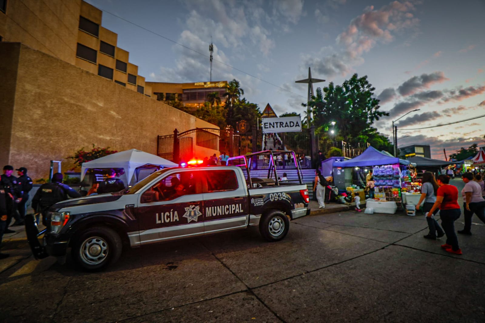 Operativo de seguridad por el Día de la Virgen de Guadalupe, en Culiacán