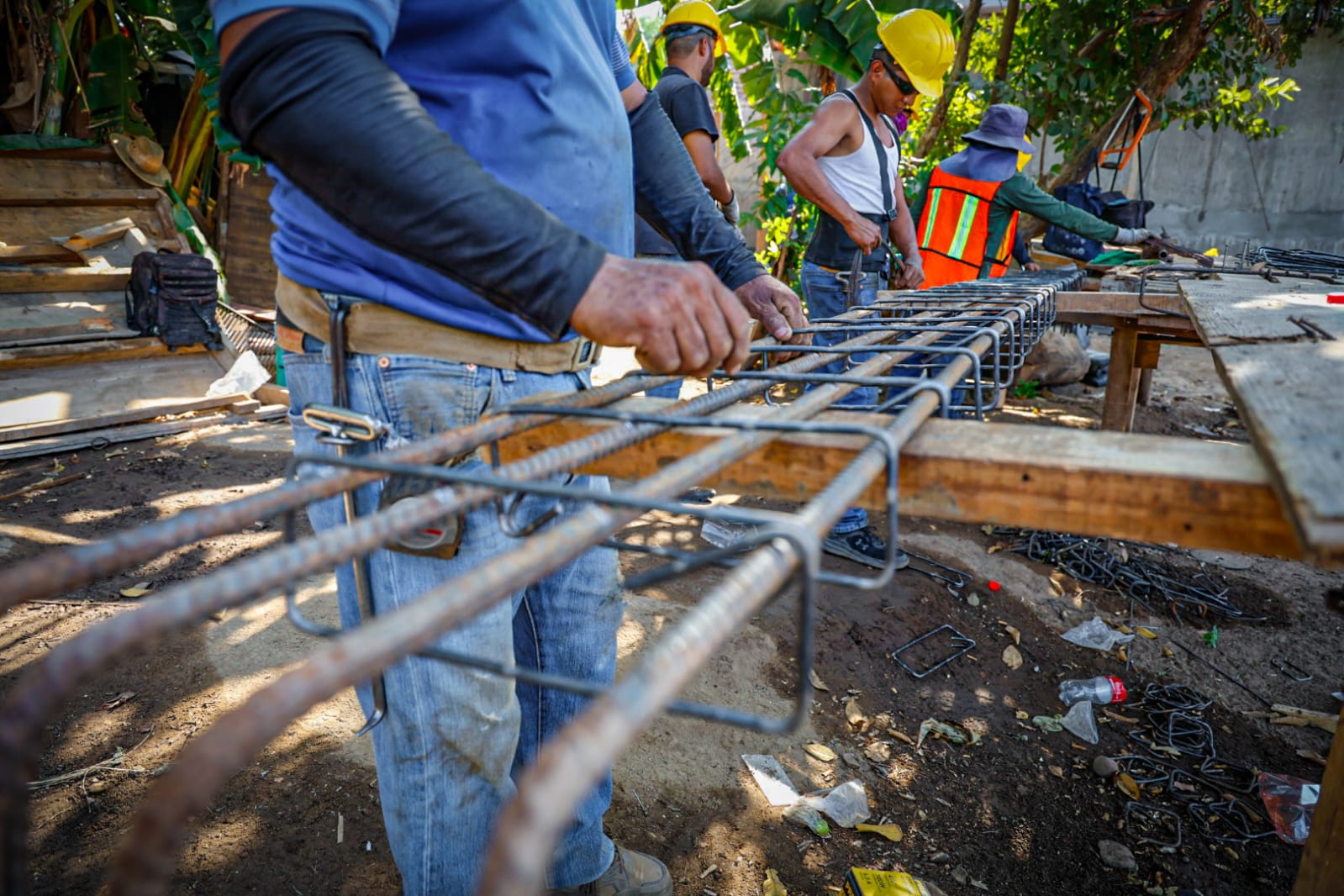 Obra de construcción de la plaza potabilizadora norte en Culiacán