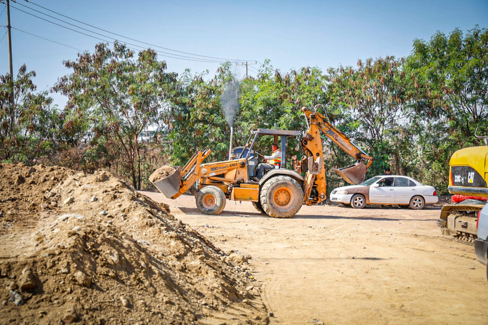 Obra de construcción de la plaza potabilizadora norte en Culiacán