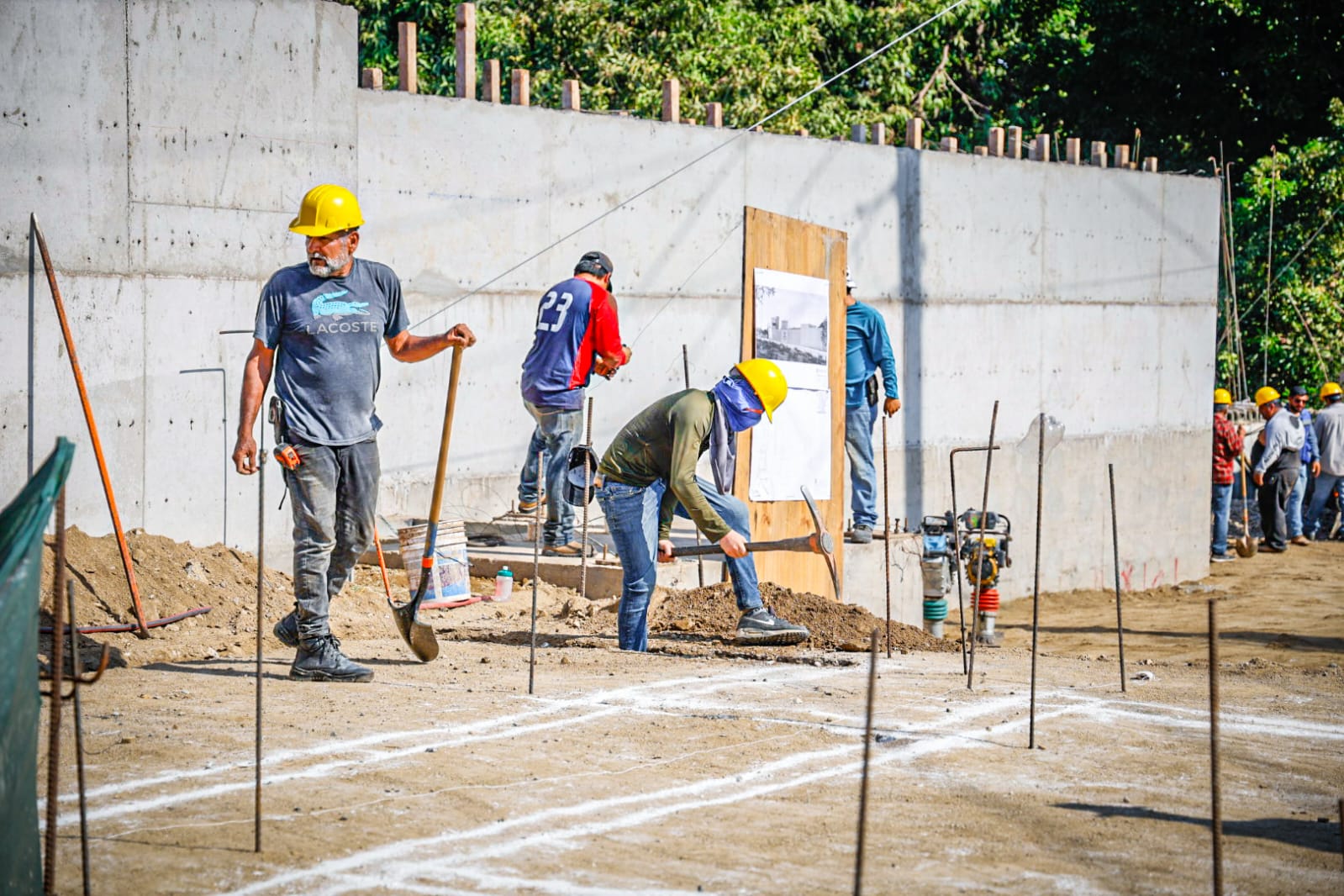 Obra de construcción de la plaza potabilizadora norte en Culiacán