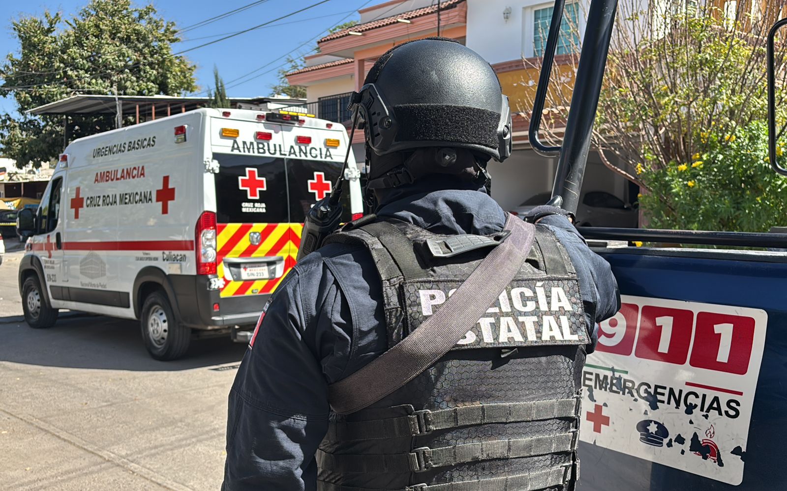 Policía Estatal en Culiacán, Sinaloa. Foto temática