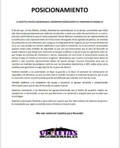 Posicionamiento Violetas Ingobernables