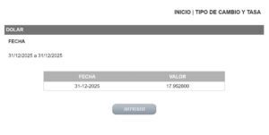 Precio del dólar en el DOF