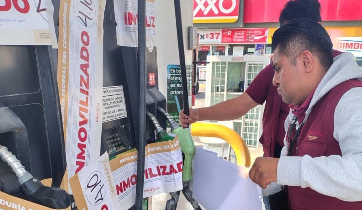 Profeco inmoviliza gasolinera