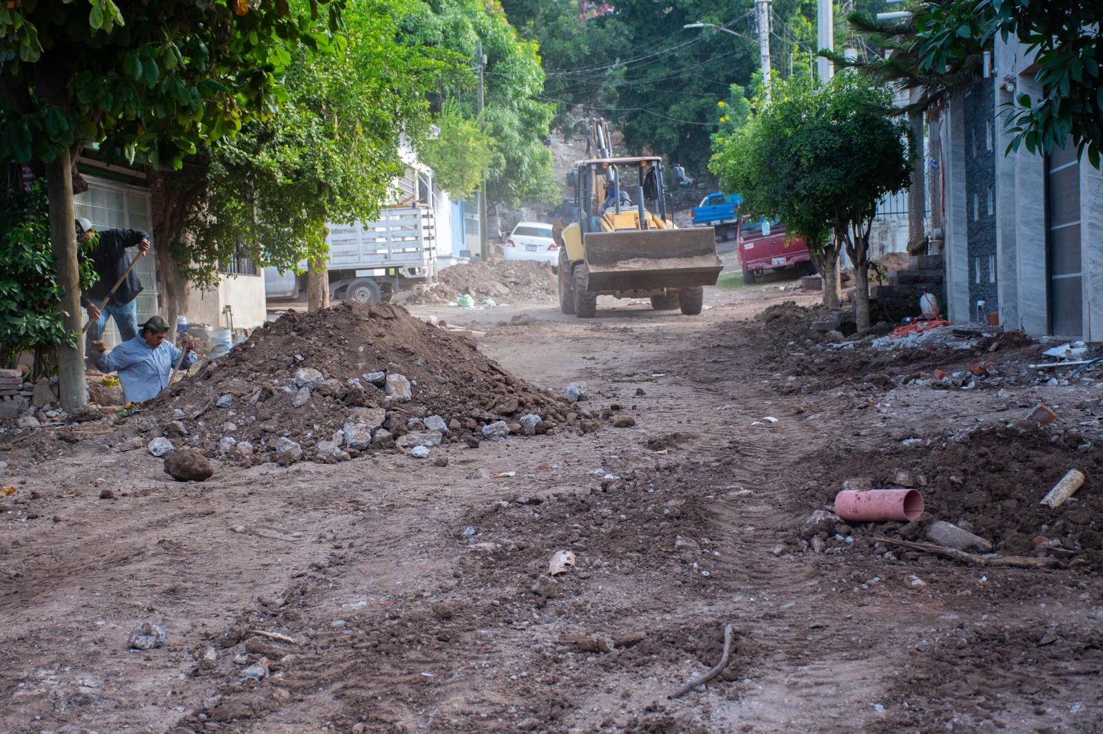 raspado de calles para pavimentación Culiacán