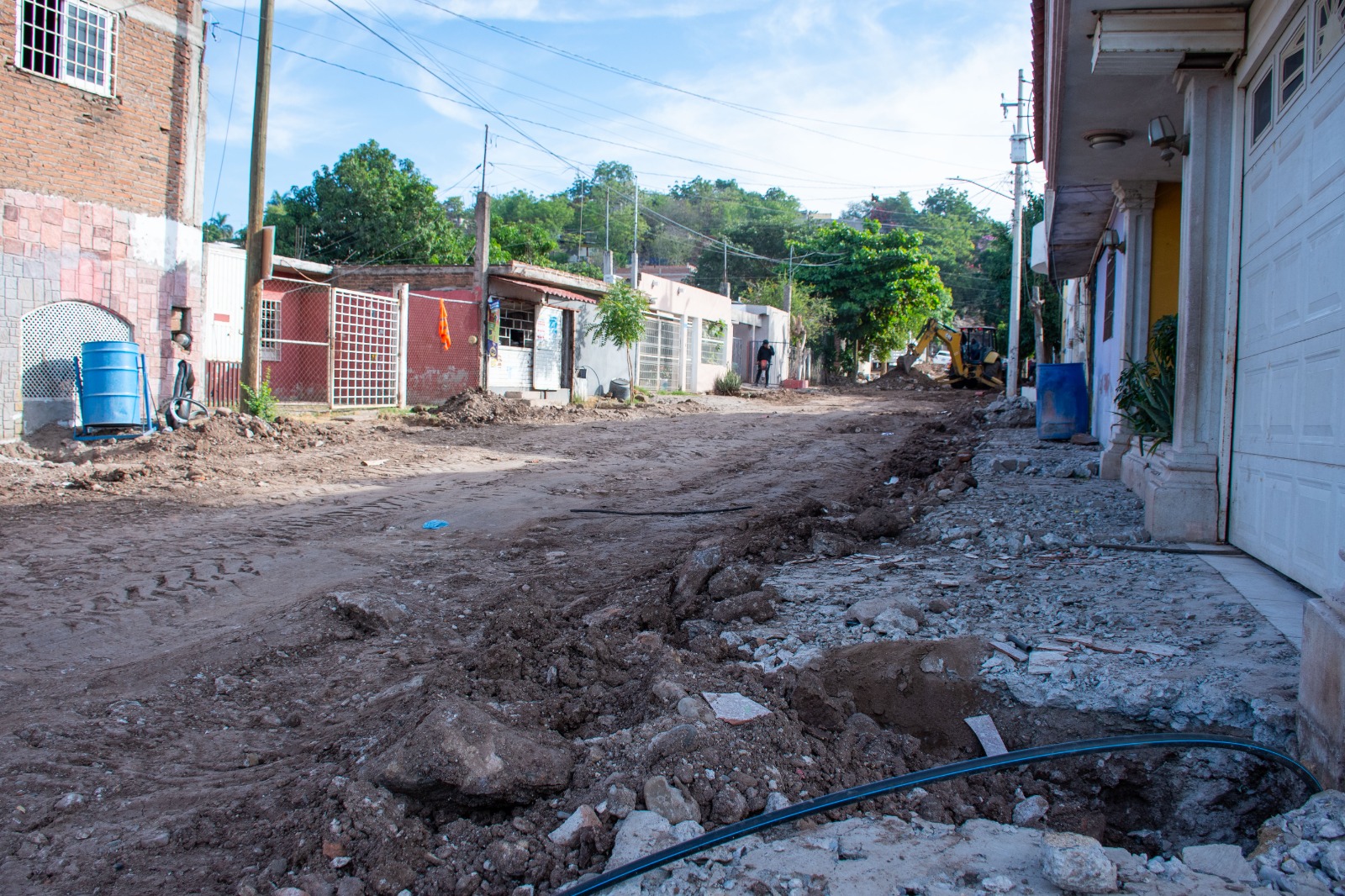 raspado de calles para pavimentación Culiacán