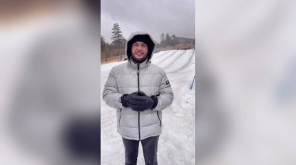 ¿Nieva en Elota, Sinaloa? Alcalde Richard Millán envía saludo navideño desde Big Bear Lake