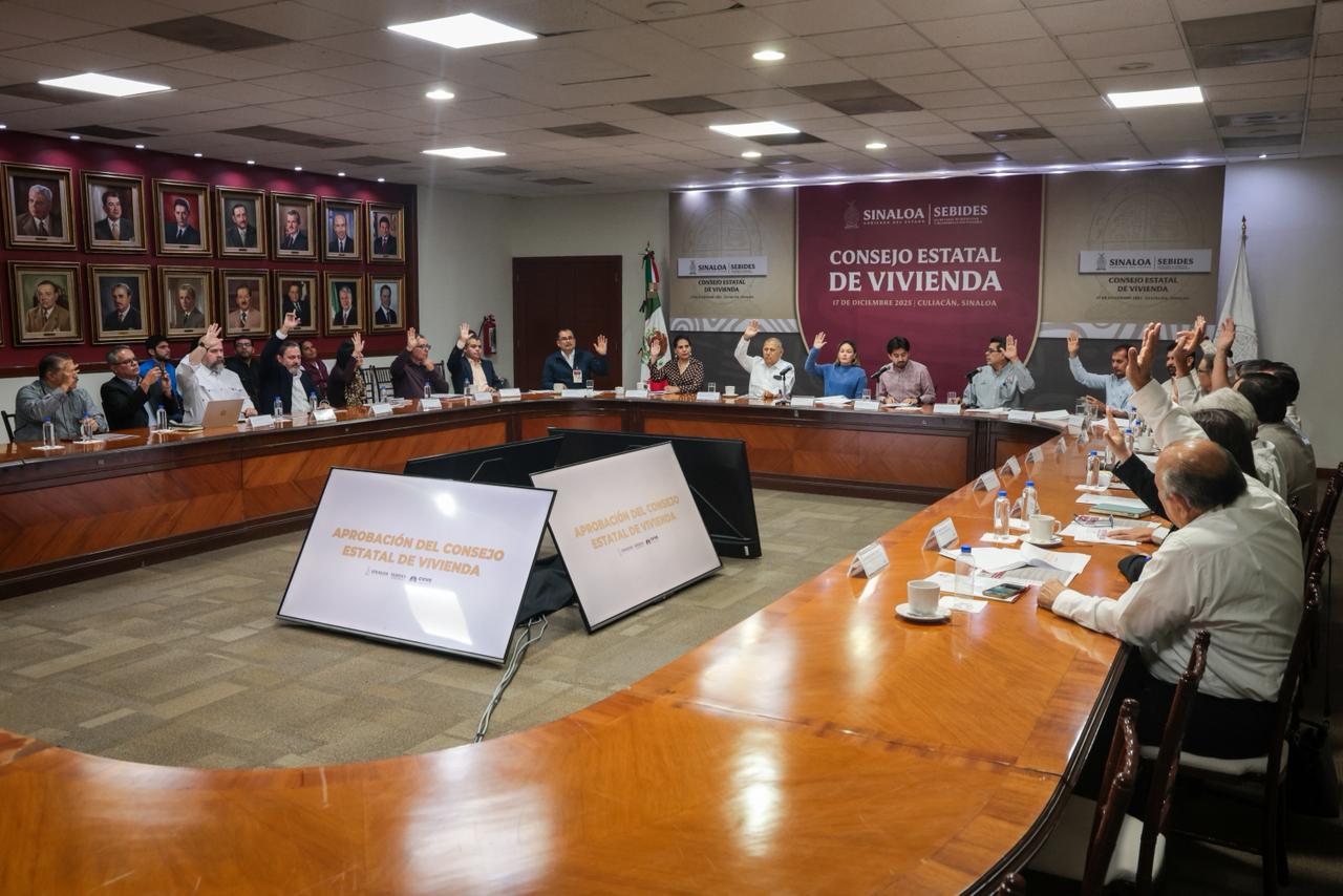 Sesión del Consejo Estatal de Vivienda en Sinaloa