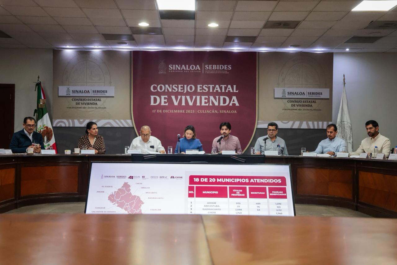 Sesión del Consejo Estatal de Vivienda en Sinaloa