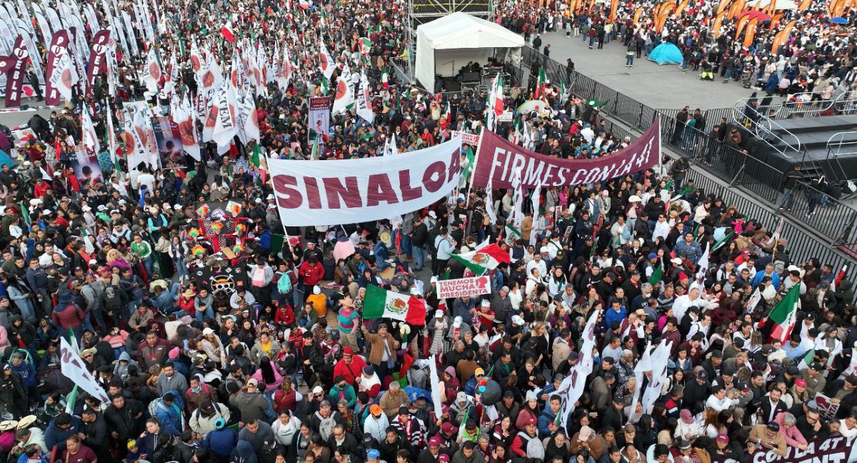 sinaloenses en la celebracion nacional por los 7 años de la cuarta transformacion