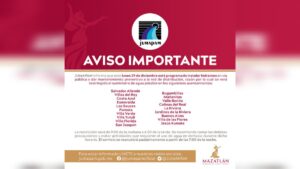 suspenderan el agua en varias colonias de mazatlan aviso
