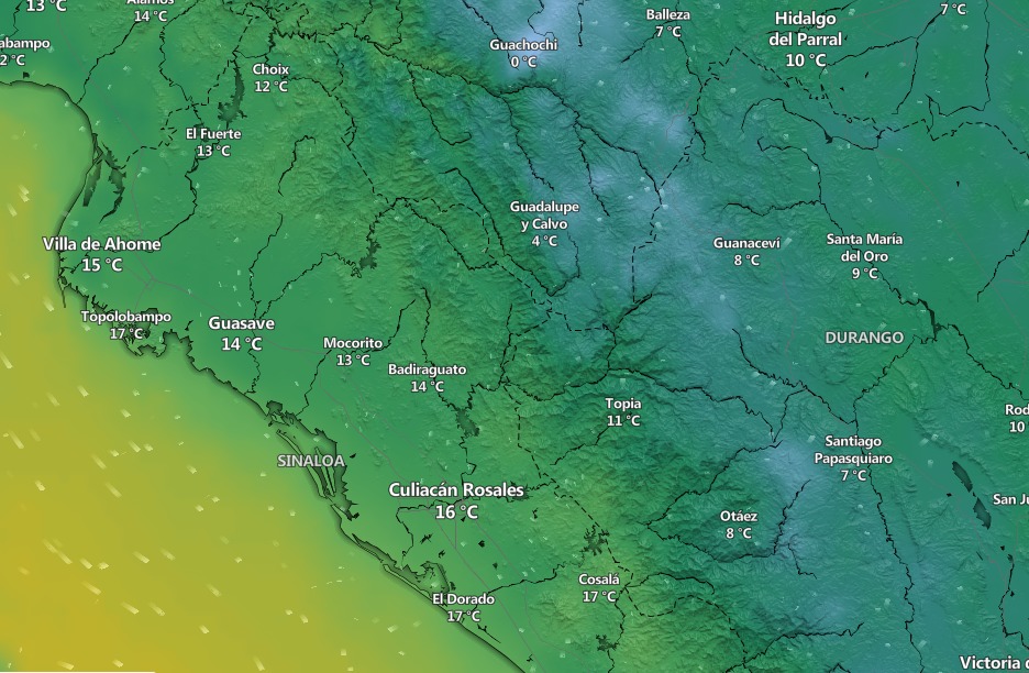 temperaturas sinaloa