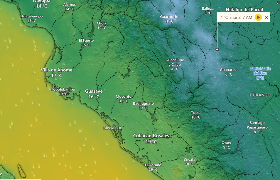 temperaturas sinaloa