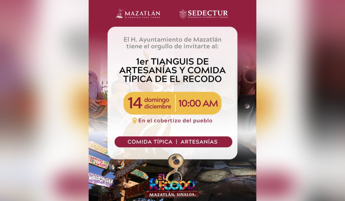 Tianguis de Artesanías y Comida Típica en El Recodo, Sinaloa