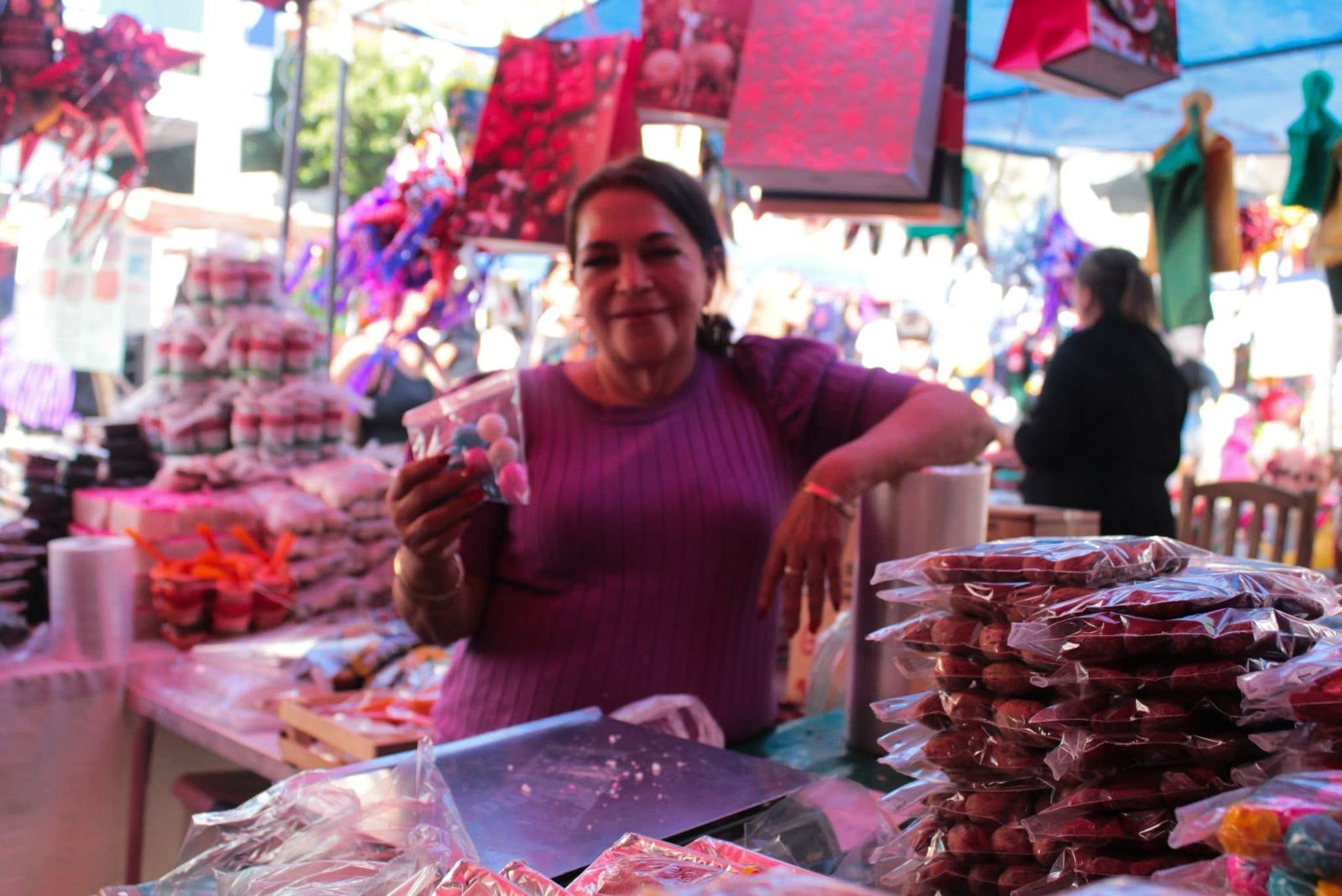 verbena y tianguis navideño en el centro de Villa Unión, Mazatlán