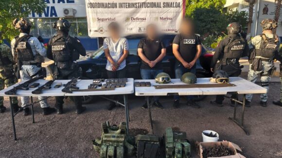 Hay 3 detenidos tras enfrentamiento a balazos en Santa Fe, Culiacán, Sinaloa, que dejó un muerto y tres heridos