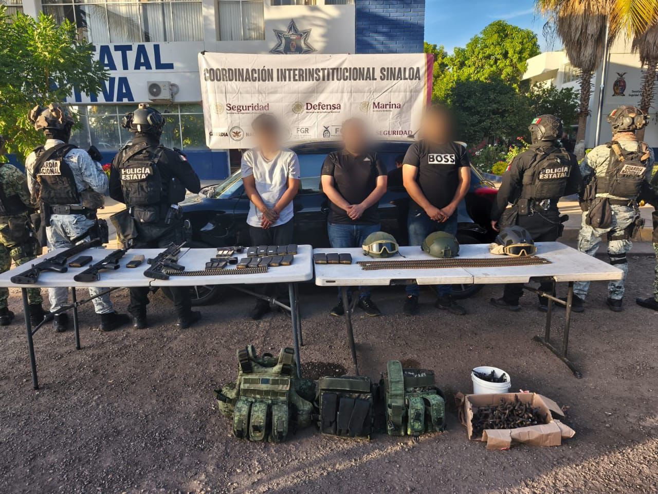 Tres detenidos tras enfrentamiento armado en Santa Fe, en Culiacán
